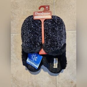 Dearfoams Cozy Comfort Gel Infused Fuzzy Slippers - Size 7-8